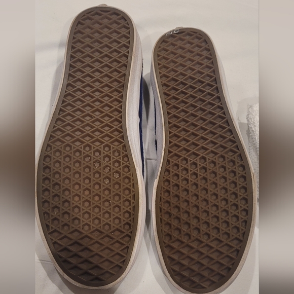 Men's Size 10 Blue Suede Vans Low Top Lace Up Shoes - Picture 4 of 6